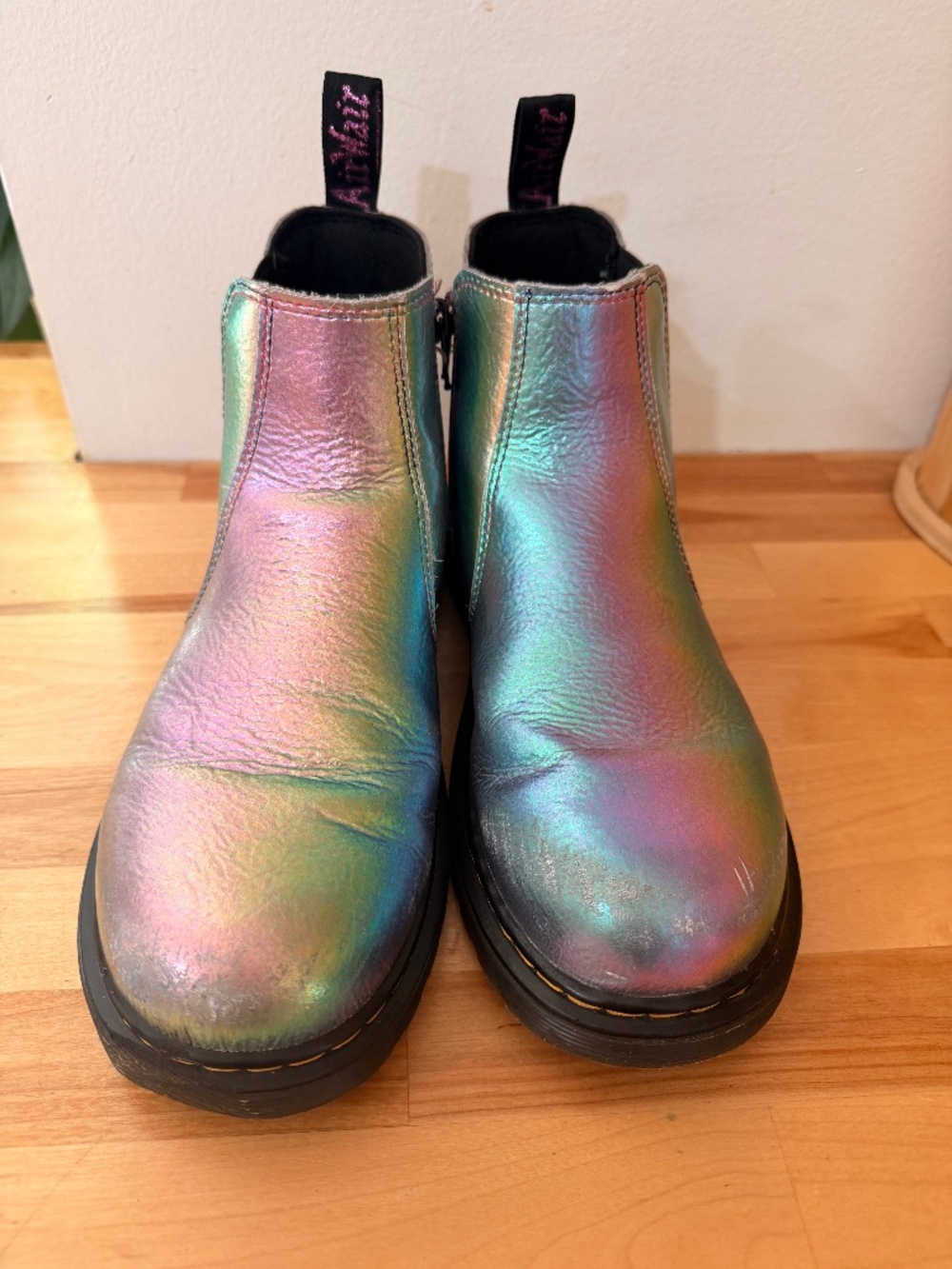 Dr. Martens Kids Rainbow Boots Size 6M Zip-up